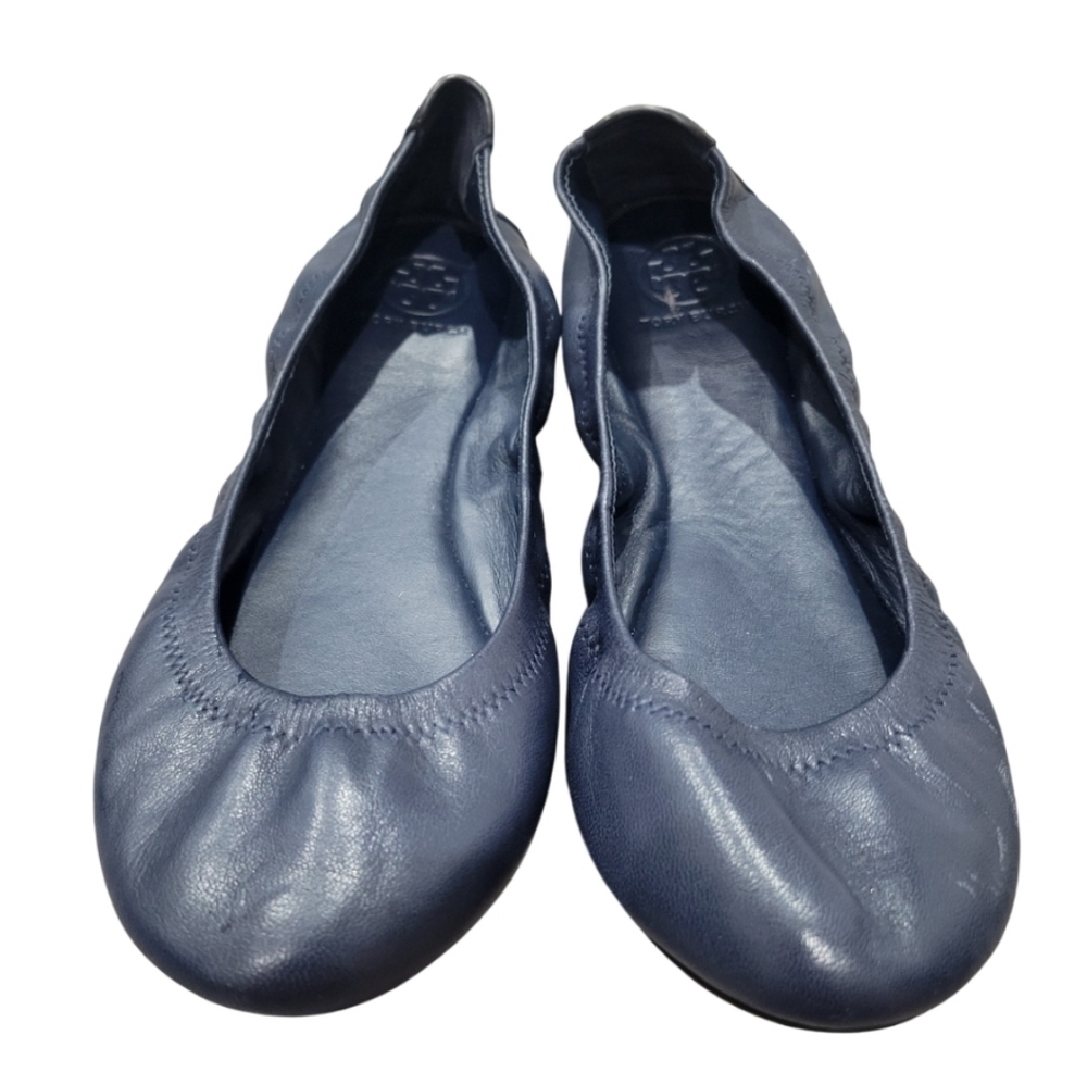 Tory Burch Women's Blue Flats - Size 7.5